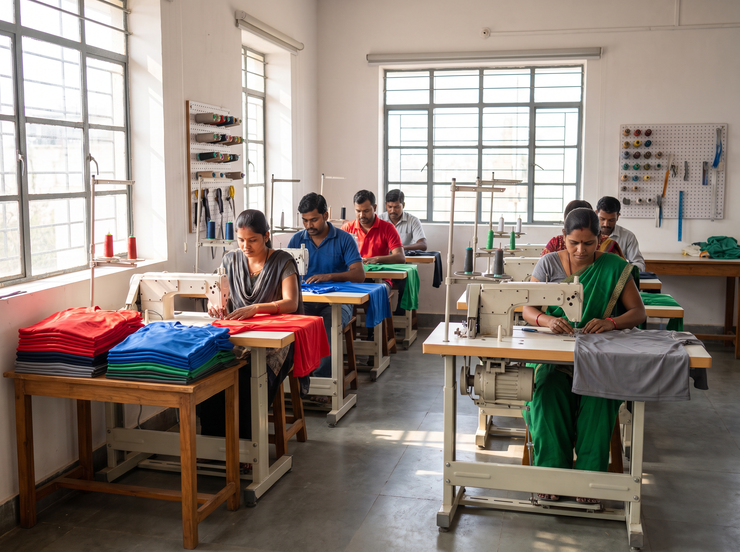 Compact stitching unit sewing custom sports jerseys